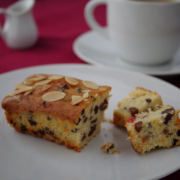 Image of a gluten-free and dairy-free Genoa cake