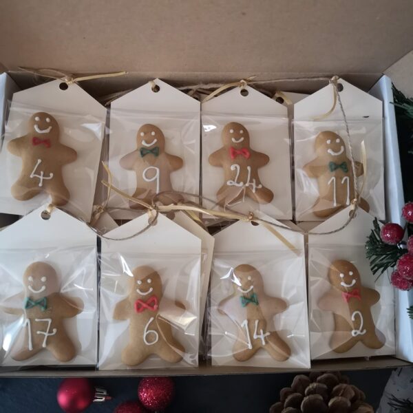 Image of a gluten-free and dairy-free Gingerbread Advent Calendar